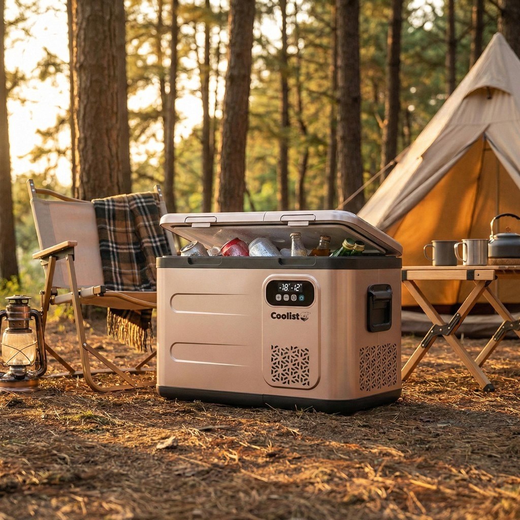 CoolistCoolist CLK40D 12/24V/220Volt 39 Litre Çift Bölmeli Outdoor Kompresörlü Bluetooth Bağlantılı Oto BuzdolabıCLK40D