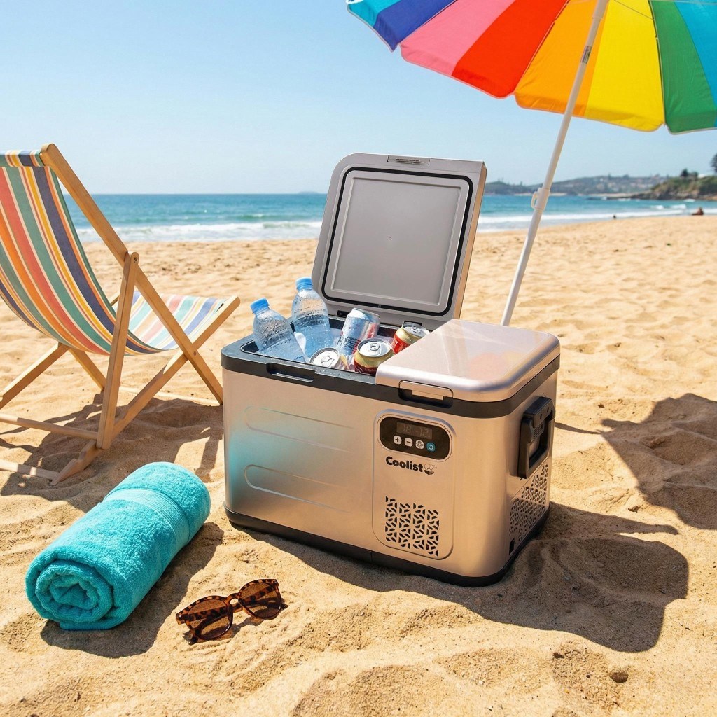 CoolistCoolist CLK40D 12/24V/220Volt 39 Litre Çift Bölmeli Outdoor Kompresörlü Bluetooth Bağlantılı Oto BuzdolabıCLK40D