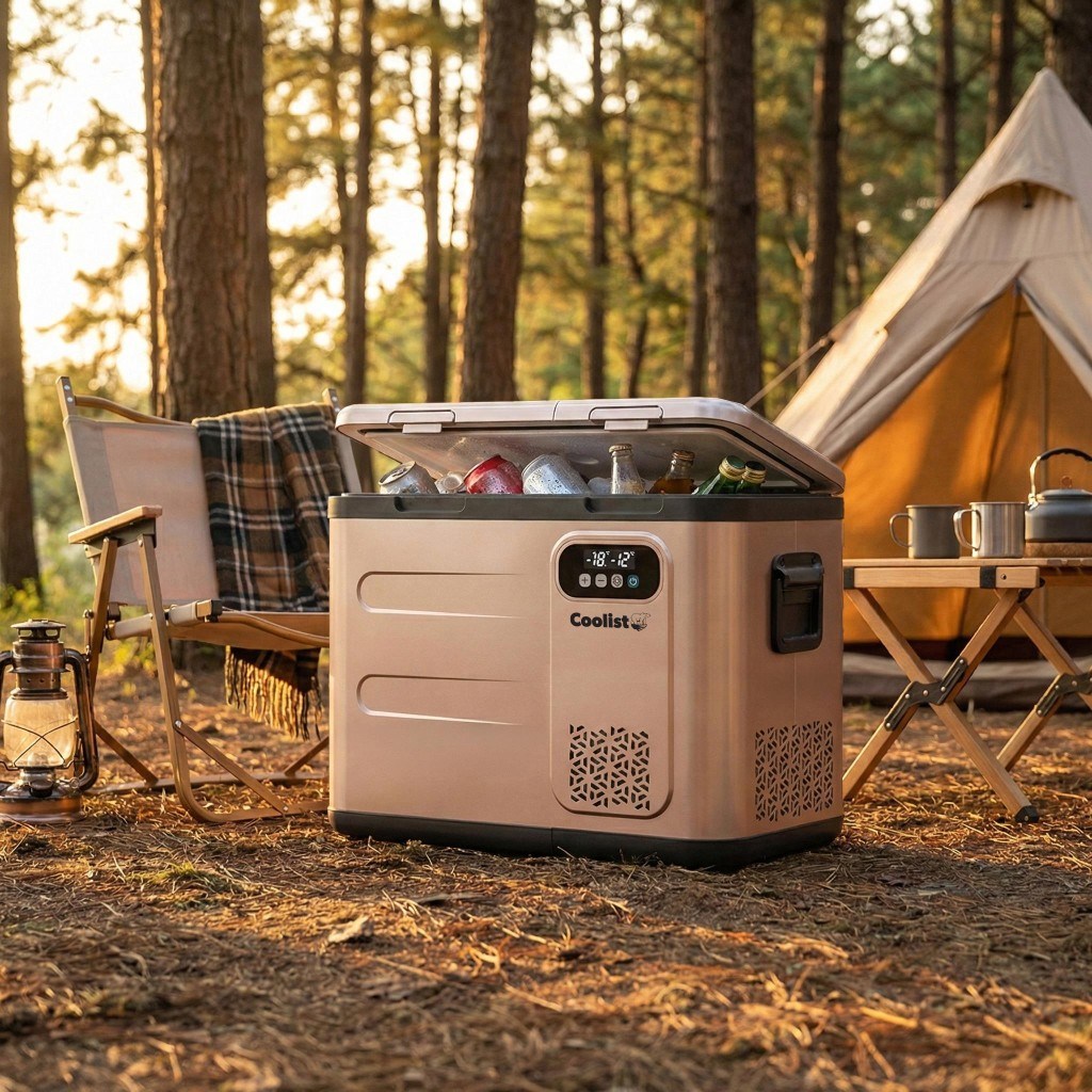 CoolistCoolist CLK50D 12/24V/220Volt 49 Litre Çift Bölmeli Outdoor Kompresörlü Bluetooth Bağlantılı Oto BuzdolabıCLK50D