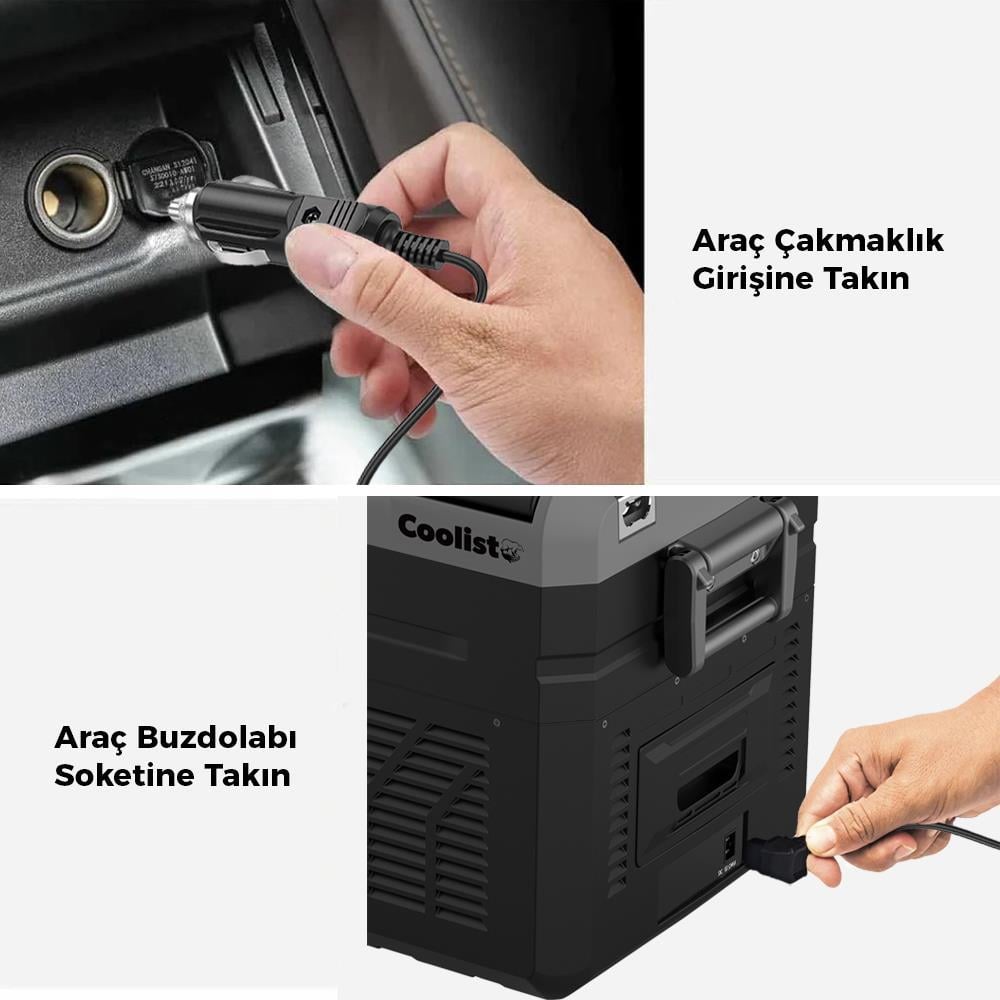 CoolistCoolist CLT12DC Kompresörlü Araç Buzdolapları İçin 12V/24V Üniversal Çakmaklık KablosuCLT12DC