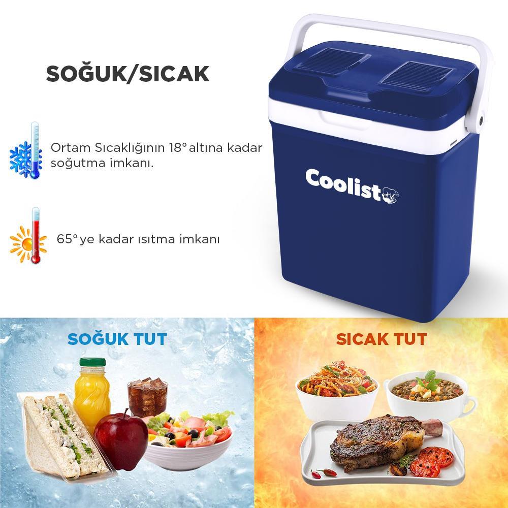 CoolistCoolist CLT18 12Volt/220Volt AC/DC 18 Litre Sıcak/Soğuk Oto BuzdolabıCLT18