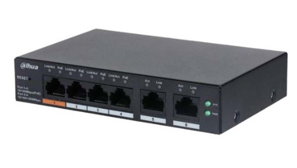DahuaDahua CS4006-4ET-60 4FE PoE Port (60W), 2GE Uplink Cloud Managed Switch6923172571175
