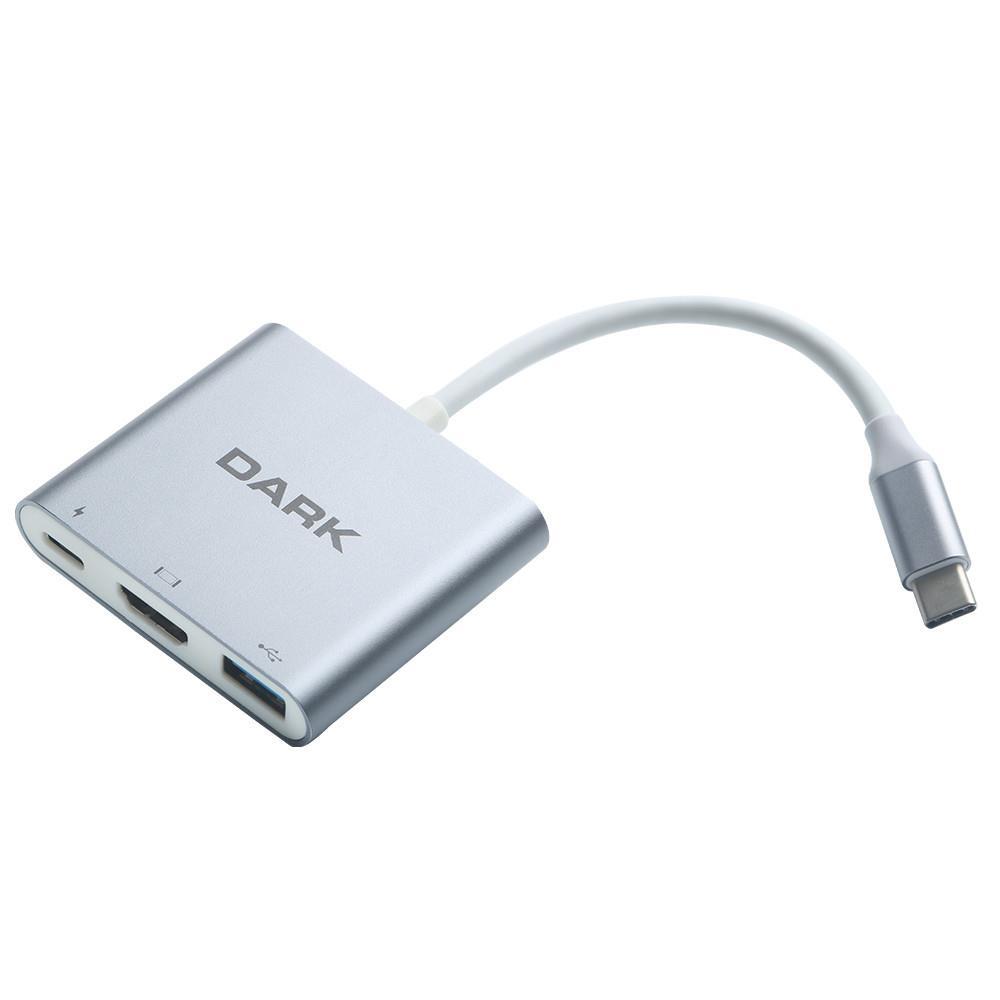 DARKDark DK-AC-U31X32 3in1 USB3.1 Type C Erkek-USB3.0-HDMI (4K UHD)-USB3.1 Type C Şarj8697939925805