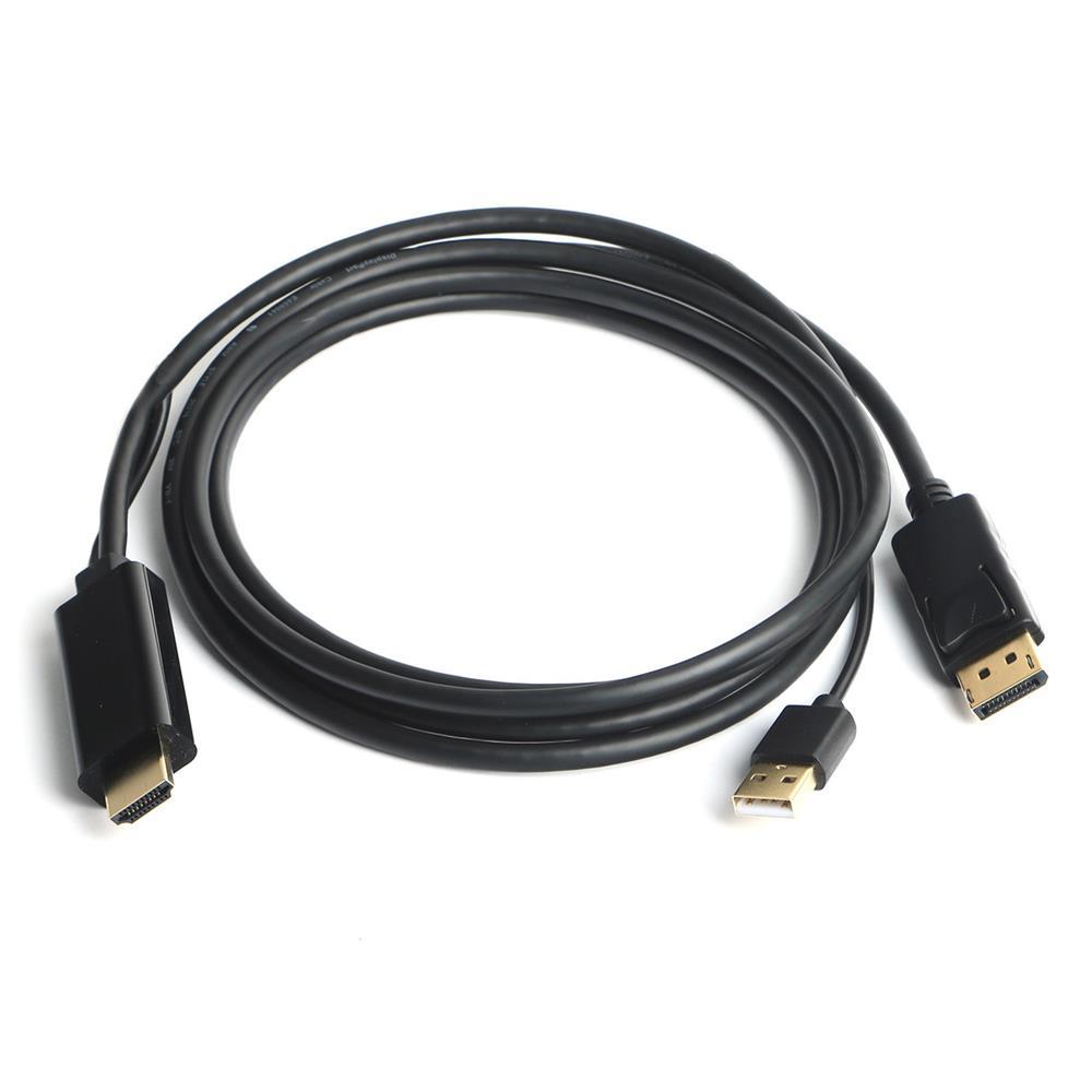 DARKDark DK-CB-AHDMIXDP2 HDMI to DisplayPort Dönüştürücü 2 Metre USB Güç Kablosu Destekli Kablo8683143203884