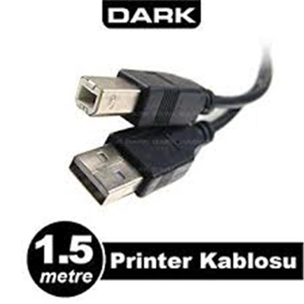 DARKDark DK CB USB2PRNL151 1.5mt USB 2.0 Yazıcı Kablosu8697939948750