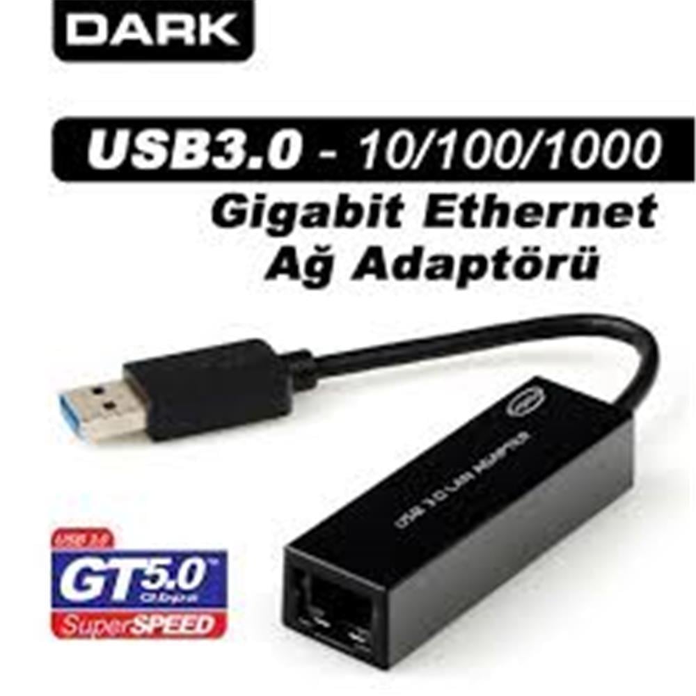 DARKDark DK-NT-3UGLAN USB 3.0 Gigabit Ağ Adaptörü8697939891094