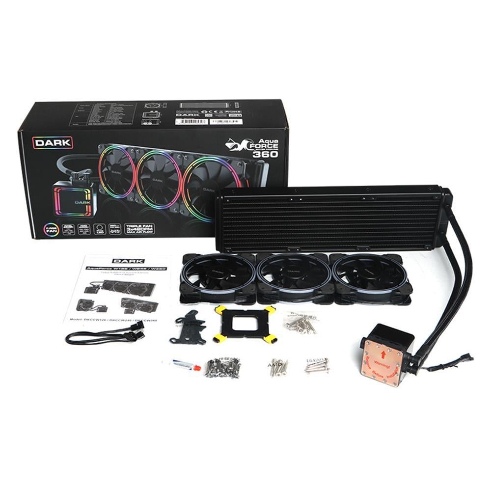 DARKDark DKCCW360 AquaForce W360 360mm Fixed RGB LEDli Sıvı Soğutma8683143205307