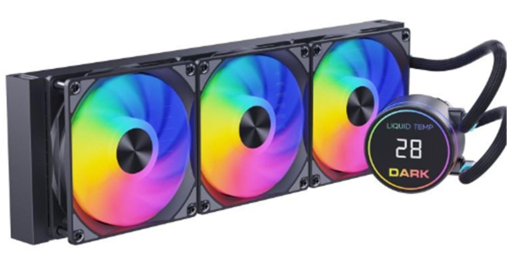 DARKDark DKCCW362 Freezer W362 2025 Edition 360mm 300W TDP, ARGB LEDli Sıcaklık Göstergeli Sıvı Soğutma8683143205826