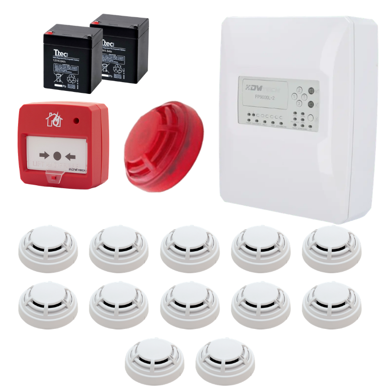 DMTechDMTech FP9000L-2-12 Konvansiyonel Sistem Yangın Alarm Seti 12 liFP9000L-2-12