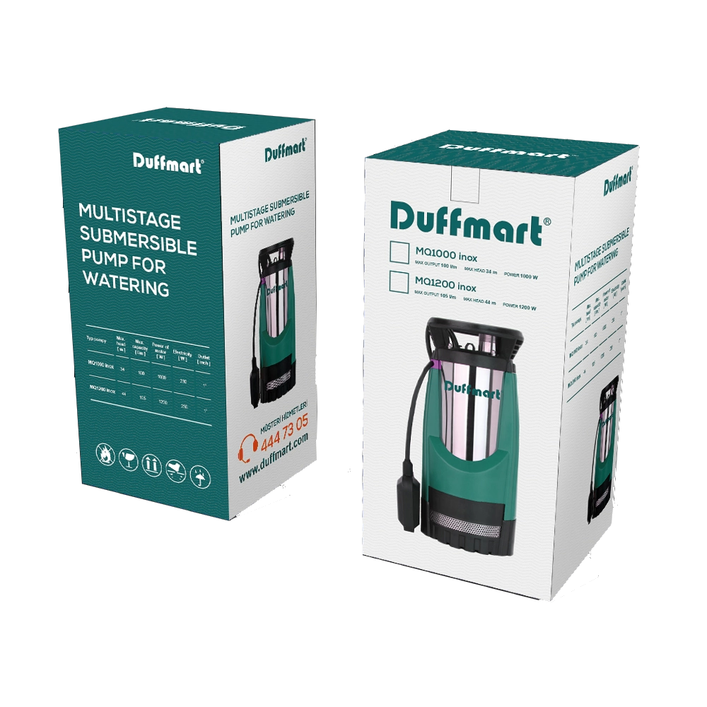 DuffmartDuffmart MQ1200 INOX Kademeli Temiz Su Dalgıç PompaDM42202