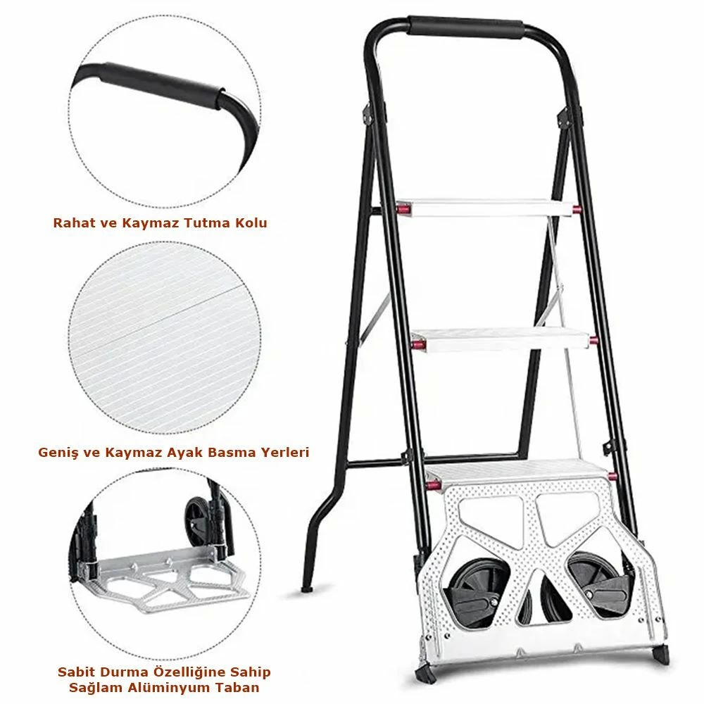 DuffmartDuffmart PR2380A Pro Merdivenli Katlanır Paket Taşıma Arabası 80 KgDA11016