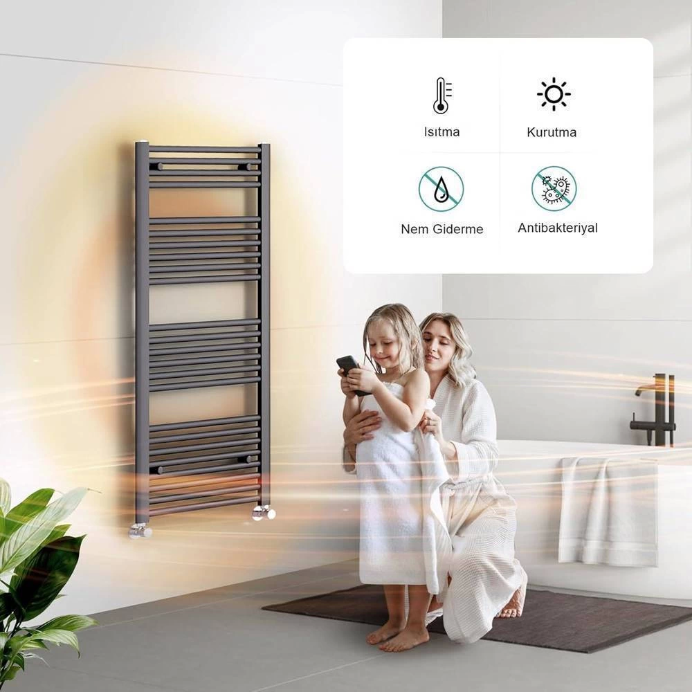 DuffmartDuffmart Rainbow 6/7 Düz 60x70 cm Antrasit HavlupanDR99153