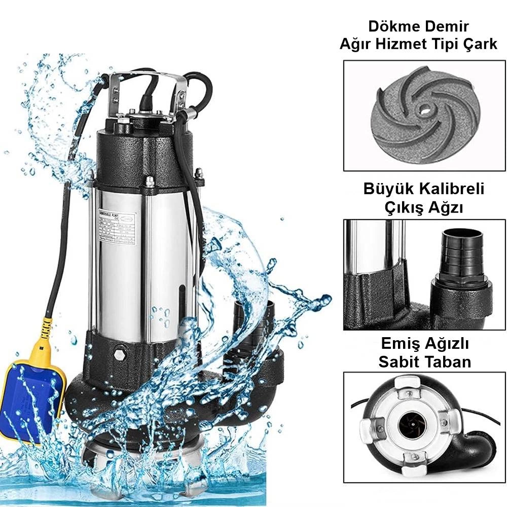 DuffmartDuffmart V1100F-B Pis Su Foseptik Parçalayıcılı Açık Fanlı Dalgıç PompaDS37077