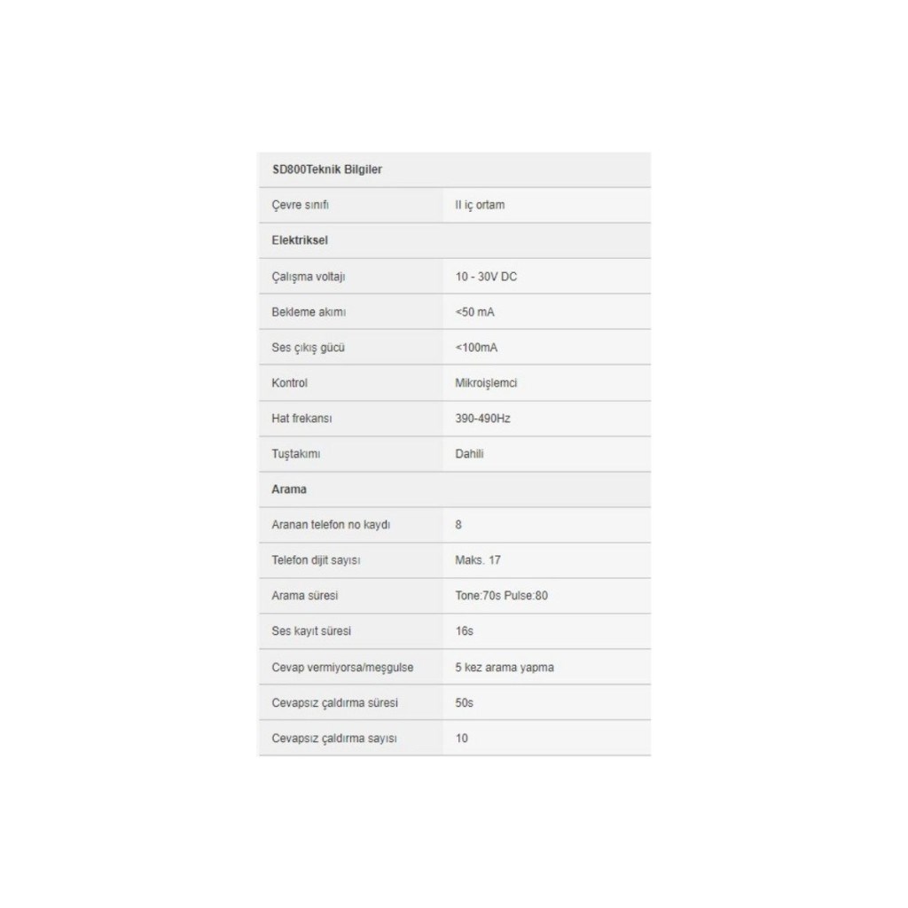 EDSEds SD800 Yangın Alarm Sistemleri Için Telefon ArayıcıHBCV00006CAGEM