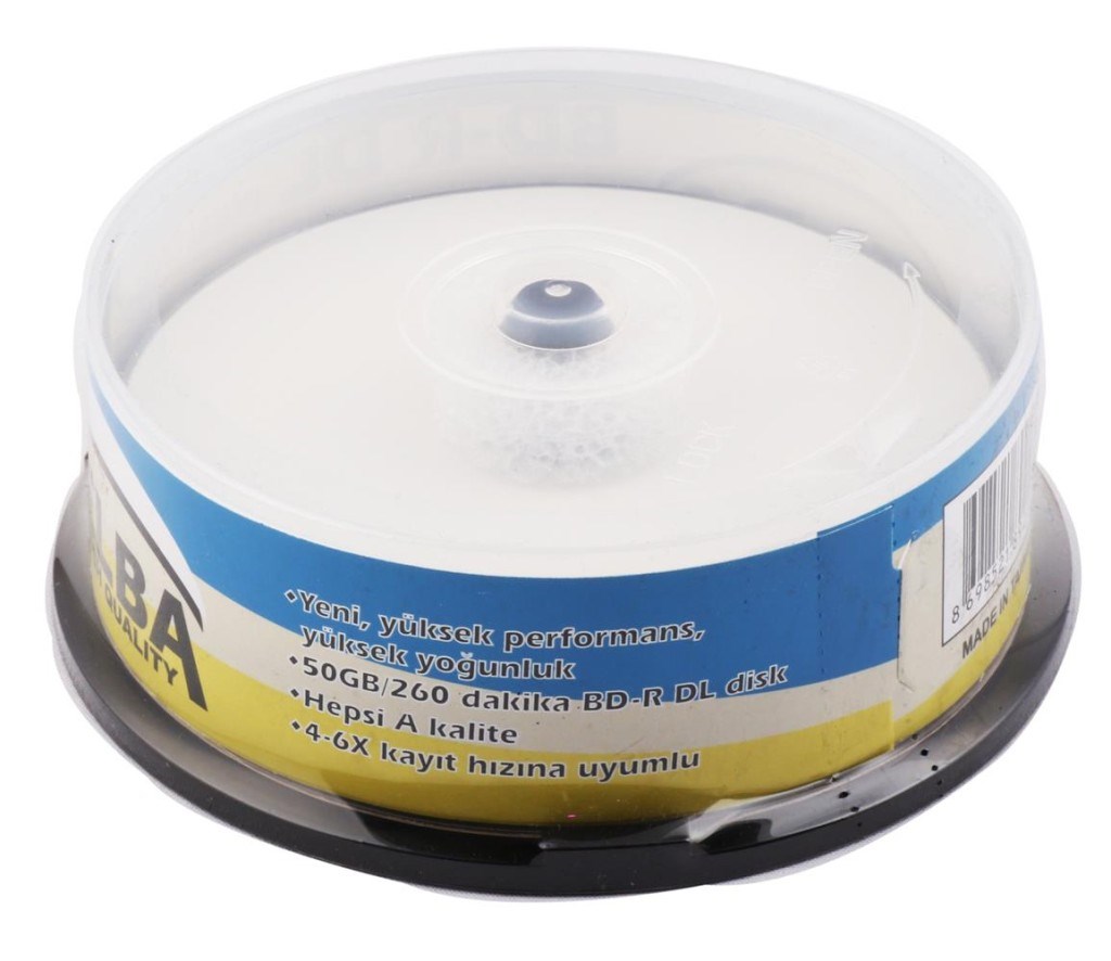 ELBAElba Blu-Ray BD-R 6X 50GB 15Lİ Cake Box Prıntable8698521892161