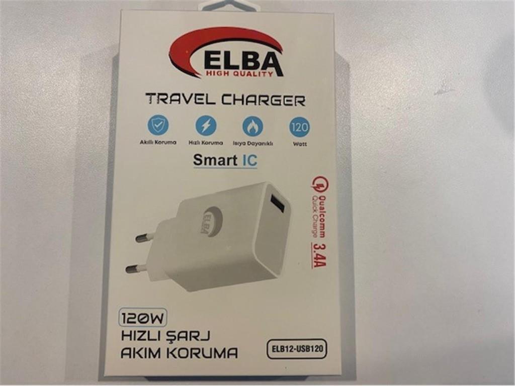 ELBAElba ELB12 Elb- USB120 120W 3.4A Hızlı Şarj Akım Koruma Isıya Dayanıklı EV Şarj Kafa8698521882056