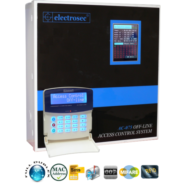 ElectrosecElectrosec AC-075ETH Güvenlik Amaçlı Off-Line ve Online Kartlı Geçiş Sistemi AC-075ETH