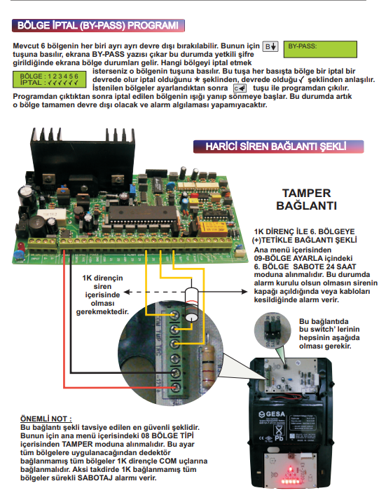 ElectrosecElectrosec DAP-06 Hırsız ve Yangın Alarm Paneli (6 Bölgeli)ME-DAP-06
