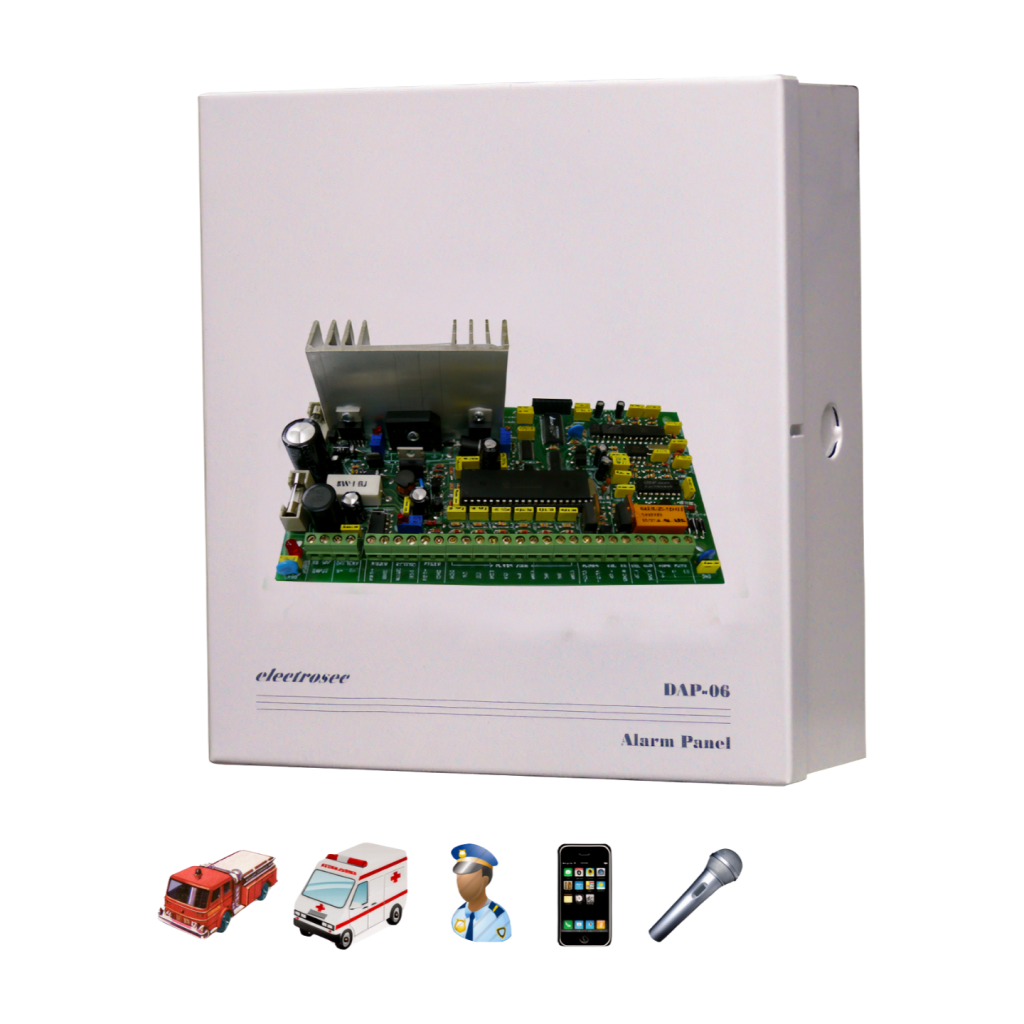 ElectrosecElectrosec DAP-06 Kablolu Soygun ve Yangın Alarm Seti 6 Bölgeli DAP-06SET