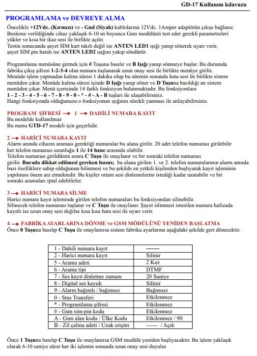 ElectrosecElectrosec GD -17 GSM Arama Modülü Dünyadaki Tüm Operatörlerle UyumluME-GD-17