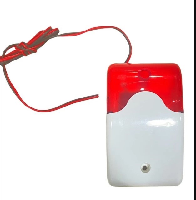 ElectrosecElectrosec IS-02 Dahili Flaşörlü Siren 12v Dc Işıklı 90dB Ses (İç Ortam)IS-02