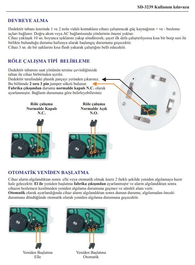 ElectrosecElectrosec SD-3239 Optik (Sigara) Duman Dedektörü +85Dsb Sirenli + Dedektör Tabanı DahilSD-3239