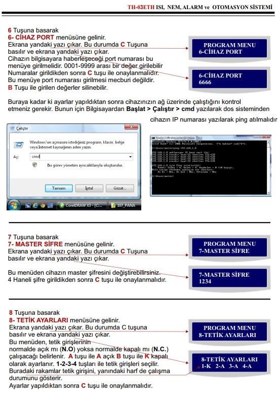 ElectrosecElectrosec TH-03 ETH Web Tabanlı 3 Kanal Isı, Nem ve Alarm Takip Sistemi +1 Prob + 16V AdaptörME-TH-03ETH