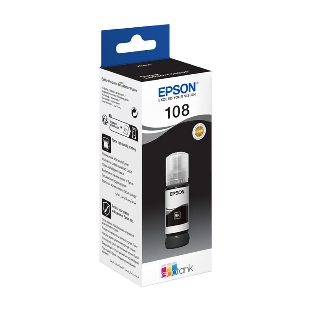EpsonEpson 108 T09C1  Black Siyah Şişe Mürekkep T09C14A L18050-L80508715946712338
