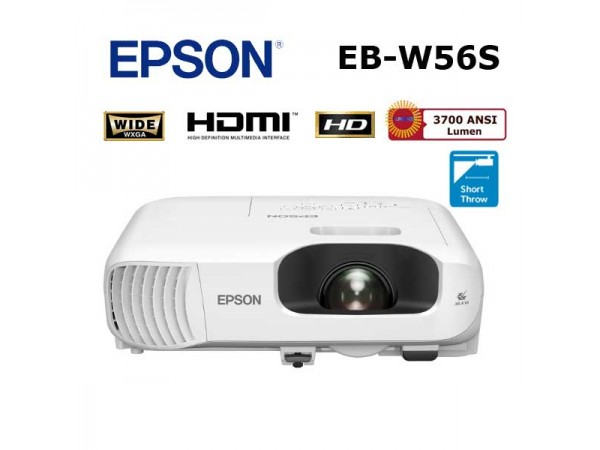 EpsonEpson EB-W56S 3700 ANSI Lümen Kısa Mesafe Projeksiyon CihazıEB-W56S