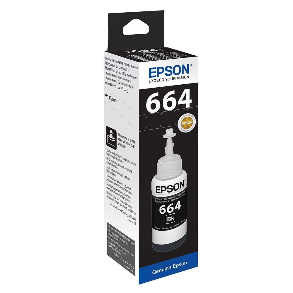 EpsonEpson T6641 Black Siyah Şişe Mürekkep T66414A8715946496535