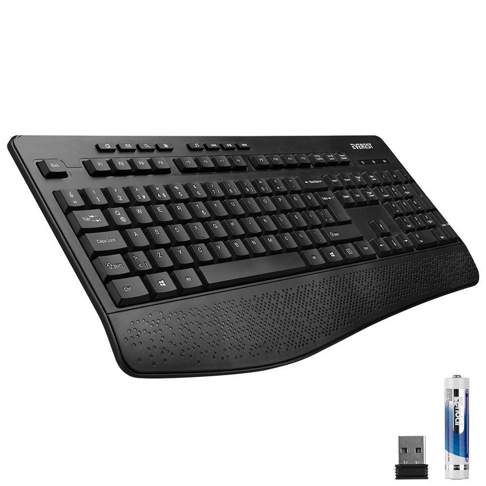 EVERESTEverest KB-6021 Siyah 2.4Ghz Q Multimedia Kablosuz klavye8680096110870