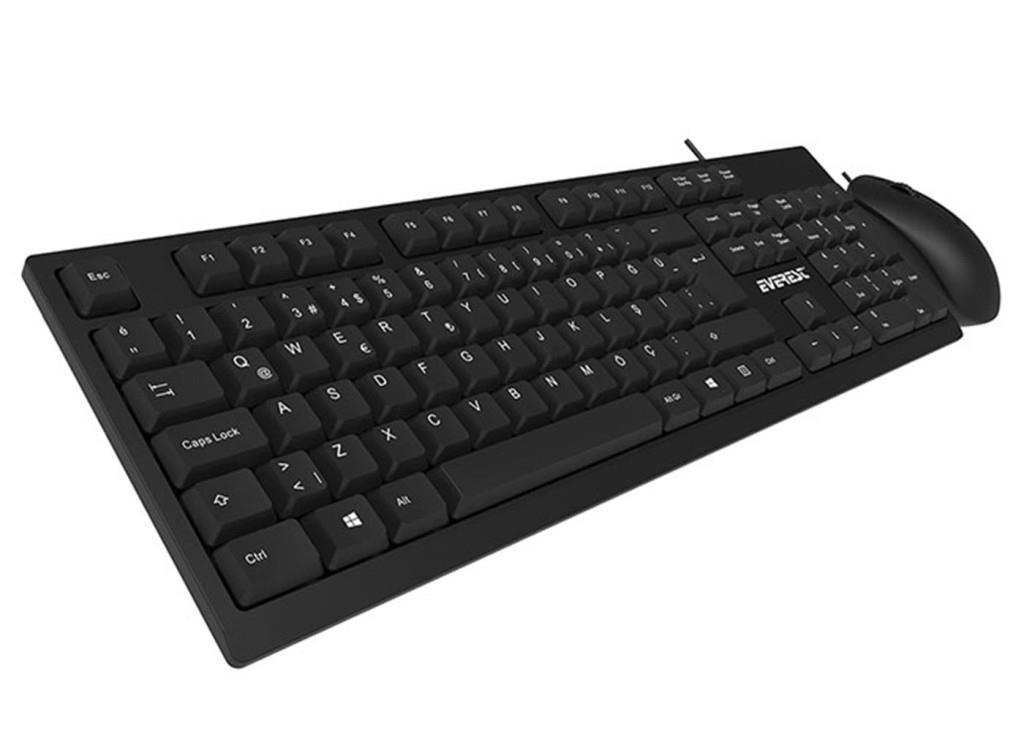 EVERESTEverest KM-615 Siyah Usb Combo Q Standart Klavye + Mouse Set8680096085888
