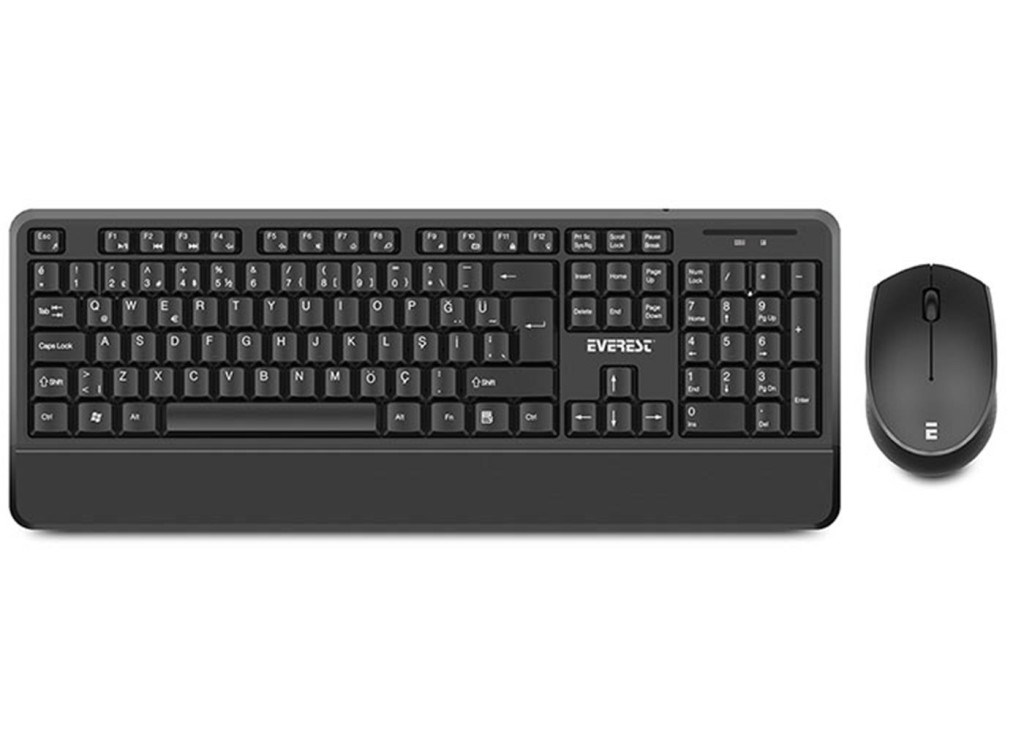 EVERESTEverest KM-6176 Offıcal Siyah Kablosuz Combo Q Multimedia Klavye + Mouse Set8680096049941