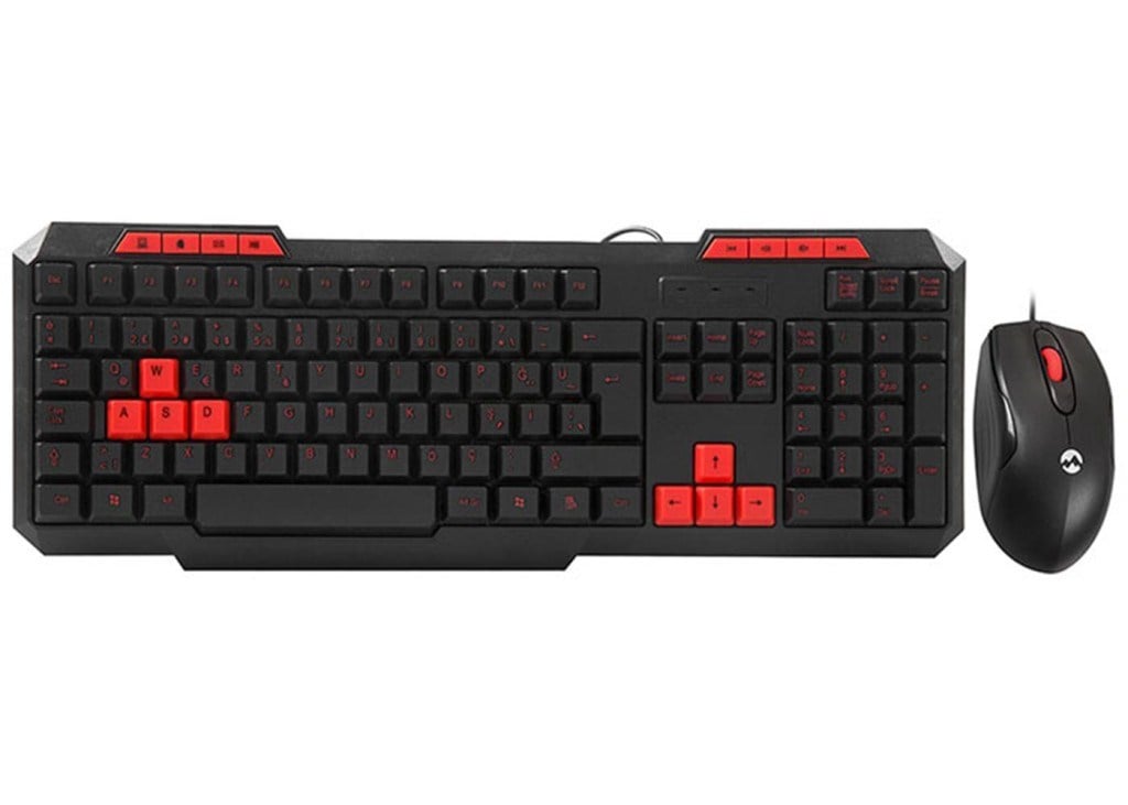 EVERESTEverest KM-6825 Siyah Usb Kırmızı Tuşlu Türkçe Multimedia Klavye + Mouse Set8680096090844