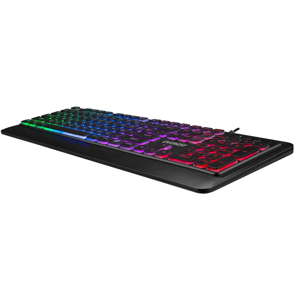EVERESTEverest KM-R59 FORZA PLUS Siyah Usb Rainbow Backlight Q Klavye + 1200 dpi Mouse Set8680096110078