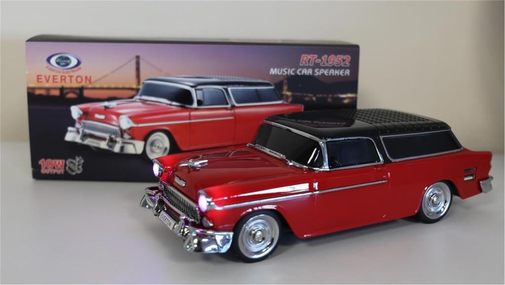 EVERTONEVERTON RT-1952 Kırmızı Bluetooth Fm-Usb-Tf-Aux Şarjlı Nostaljik Radyo8698521888638