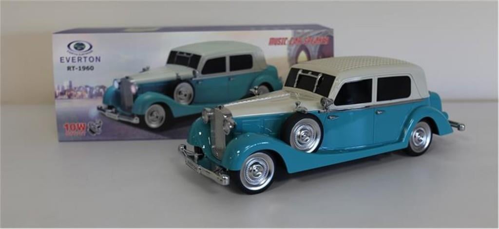 EVERTONEVERTON RT-1960 Mavi Arabalı  Bluetooth Fm-Usb-Tf-Aux Şarjlı Nostaljik Radyo8698521890037