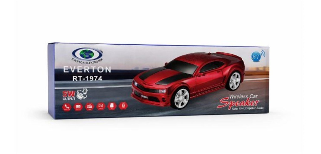 EVERTONEVERTON RT-1974  Kırmızı Arabalı  Bluetooth Fm-Usb-Tf-Aux Şarjlı Nostaljik Radyo8681241393384