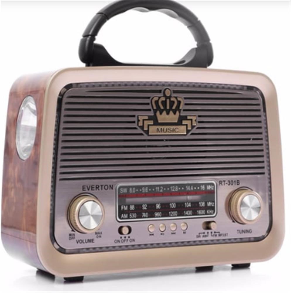 EVERTONEverton RT-301 Bluetooth-USB-SD-FM Şarjlı  Nostaljik Radyo El Fenerli7453003090708