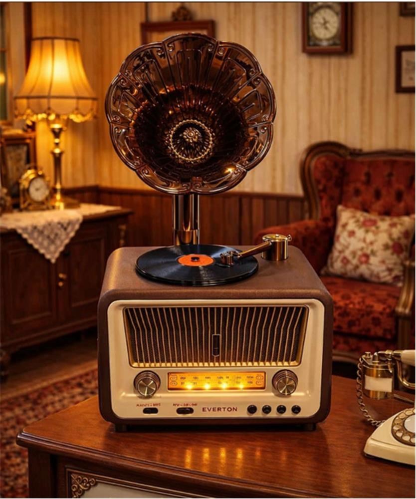 EVERTONEverton Rt-608  Bluetooth Fm-Usb-Tf-Aux  Şarjlı Nostaljik Radyo7145302516088
