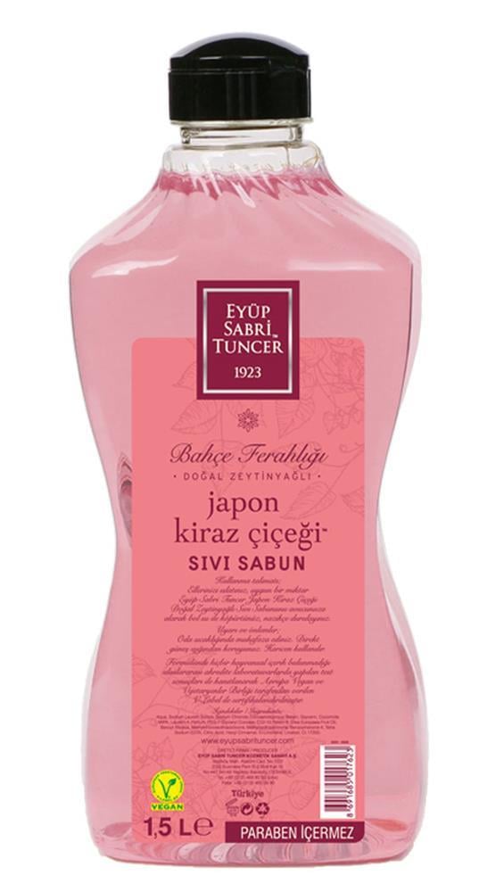EYÜP SABRİ TUNCEREyüp Sabri Tuncer 1,5lt Japon Kiraz Çiçeği  Sıvı Sabun Doğal Zeytinyağlı8691685017623