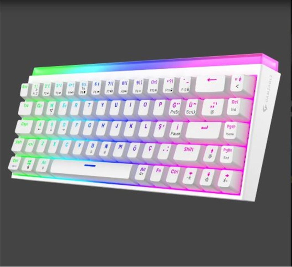 EVERESTGameagle GE2019 Hera RGB Kablolu Tr Layout Mekanik Beyaz Oyuncu Klavyesi8683783020193