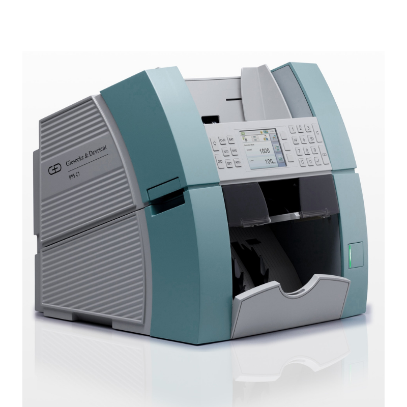 Giesecke+DevrientGiesecke+Devrient BPS C1 Profesyonel Banknot Sayma ve Tanıma Makinesi, 10 Ülke Para Birimi, Çek OkumaBPSC1