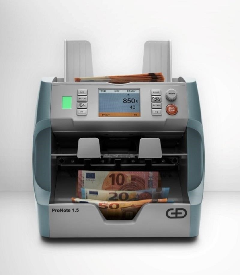 Giesecke+DevrientGiesecke+Devrient ProNote 1.5 Banknot Sayma Makinesi, 25 Ülke Para Birimi SayarProNote 1.5