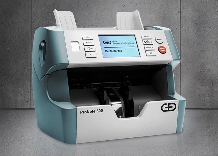 Giesecke+DevrientGiesecke+Devrient ProNote 330 Tek Katlı, Çift Cıslı Banknot Sayma Makinesi 22 Ülke Parası, Alman MalıProNote 330