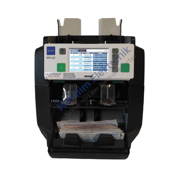 GloryGlory GFS 220 CS Banknot Sayma Tanıma ve Tasnif Makinası (Kapaklı)GFS-220-CS