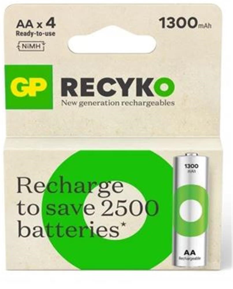 GPGP AA 1300 mAh Şarjlı Kalem Pil 4'lü Paket GP130AAHCEMTR-4LÜ4891199212611