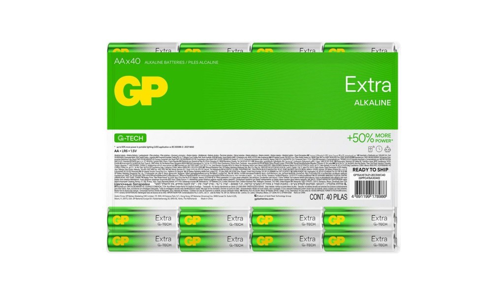 GPGp R6 AA Boy Extra Alkalin Kalem Pil 40lı Paket GP15AXETA21-2ECSWC404891199178986