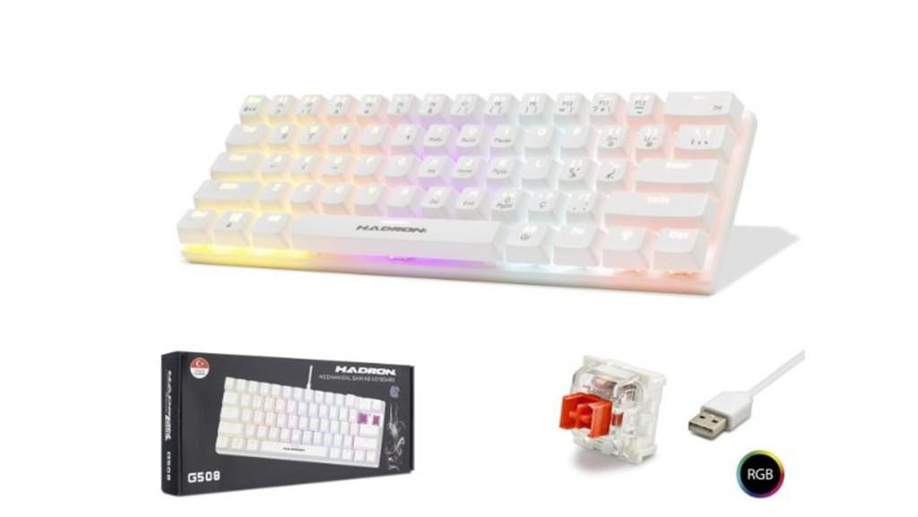 NODARHadron G508R Kablolu Oyuncu Mini Klavye Mekanik Red Switch Rgb Q Beyaz8680469043255