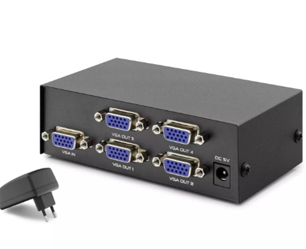 HADRONHadron Hdx1278 4 Port Vga Splitter 200Mhz 1-In 4-Out Siyah8680469030293